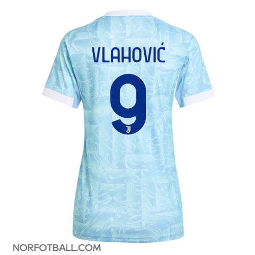 Billige Fotballdrakt Juventus Dusan Vlahovic #9 Replika Bortedrakt Dame 2025-26 Kortermet Billige Fotballdrakt Juventus Dusan Vlahovic #9 Replika Bortedrakt Dame 2025-26 Kortermet